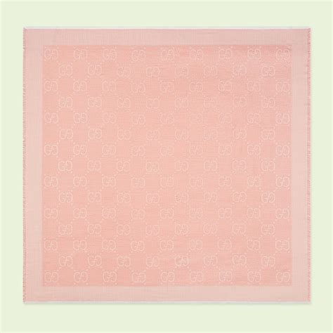 GG lamé jacquard shawl in pink 